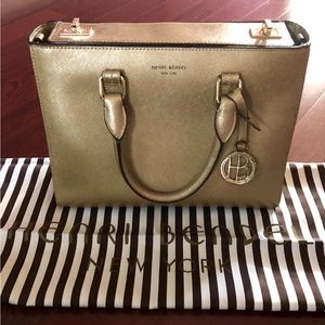 Henri Bendel W57th Metallic Gold Satchel Beautiful! Rare find. NWOT 👜 🛍️
